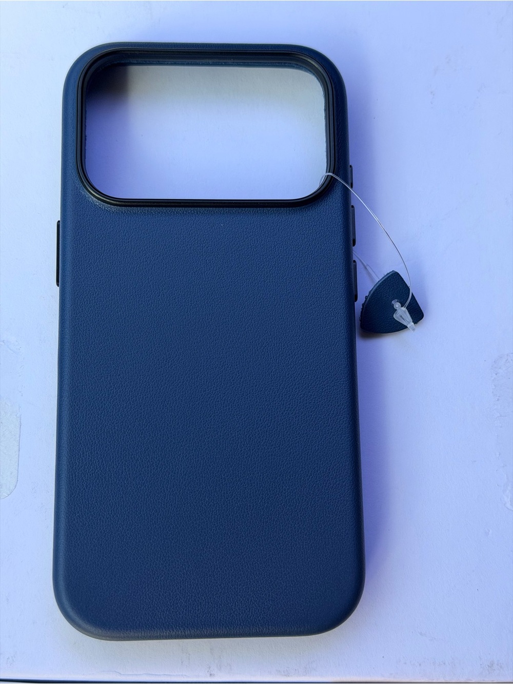 Iphone 17 Pro leather Navy Blue Protective Phone Case
